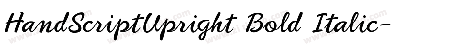 HandScriptUpright Bold Italic字体转换
